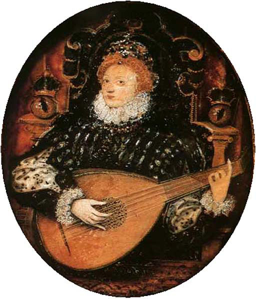 Elizabeth One Playing the Lute
